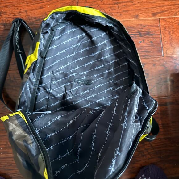 Kendall +Kylie Los Angeles Neon Yellow Black Camouflage Backpack Polyester main image 4